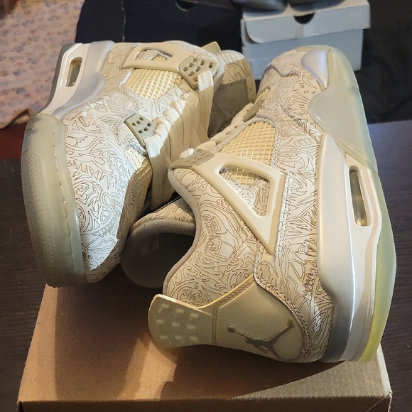 Jordan 4 Retro Rare 30th Anniversary Laser (2015) Mens 10.5 EUC - Picture 8 of 10